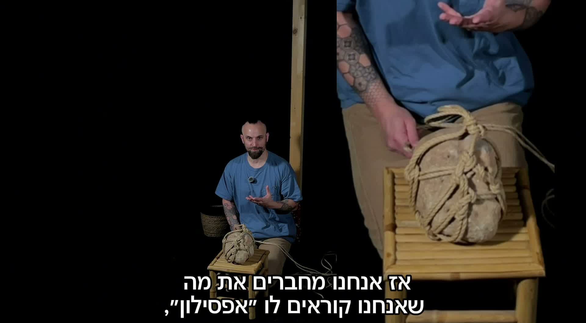 חיבור הליין לרתמה.
